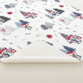 Niedliches Weihnachtsfest im Wasser Pinguin Muster Sherpadecke (3/4)