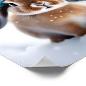 Niedliches Weihnachtsfest in einem Bobble Hat OWN Poster (Ecke)