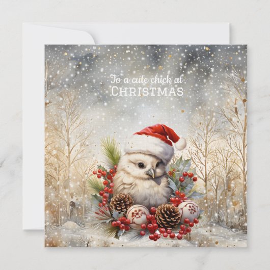 Niedliches Weihnachtsfest Karte (Vorderseite)