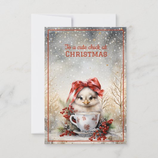 Niedliches Weihnachtsfest Karte (Vorderseite)