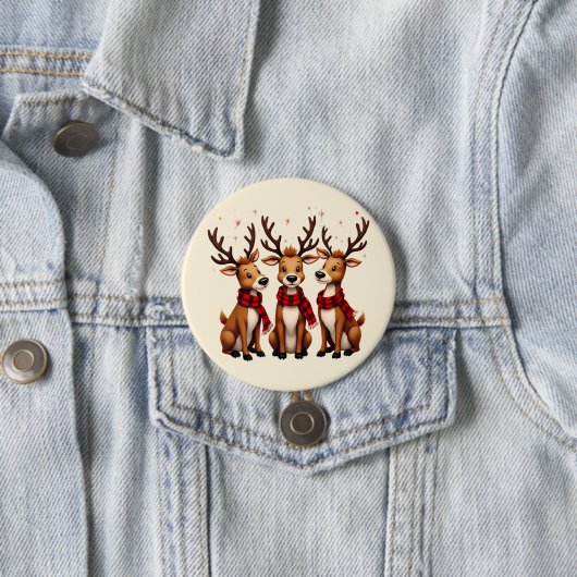 Niedliches Weihnachtsfest mit Karierten Schnitten Button (Beispiel)