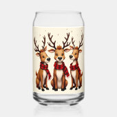 Niedliches Weihnachtsfest mit Karierten Schnitten Dosenglas (Vorderseite)