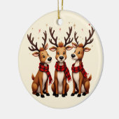 Niedliches Weihnachtsfest mit Karierten Schnitten Keramik Ornament (Links)