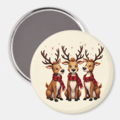 Niedliches Weihnachtsfest mit Karierten Schnitten Magnet (Vorderseite/Rückseite)