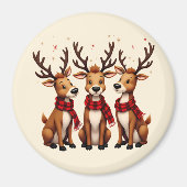 Niedliches Weihnachtsfest mit Karierten Schnitten Magnet (Vorne)