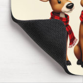 Niedliches Weihnachtsfest mit Karierten Schnitten Mousepad (Ecke)