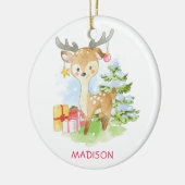 Niedliches Weihnachtsfest Personalisiert Keramik Ornament (Links)
