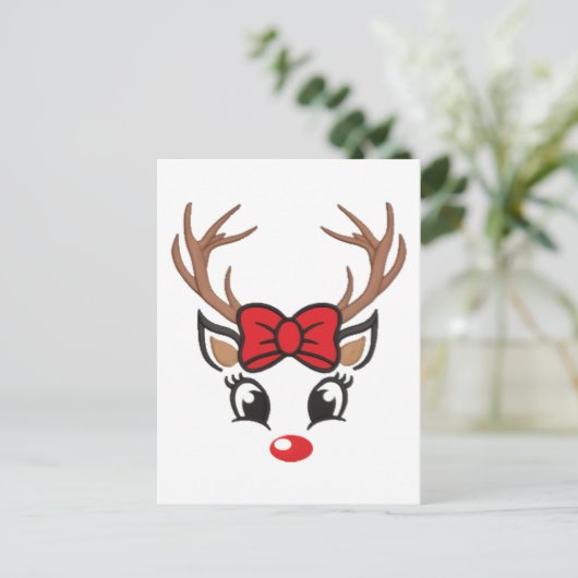 Niedliches Weihnachtsfest Postkarte (Stehend Vorderseite)