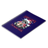 Niedliches Weihnachtsfest Raccoon Funny Quote Spir Notizblock (Linke Seite)