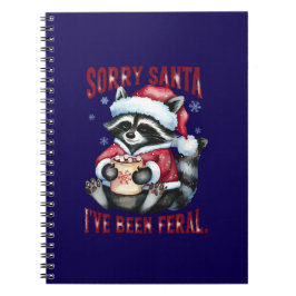 Niedliches Weihnachtsfest Raccoon Funny Quote Spir Notizblock