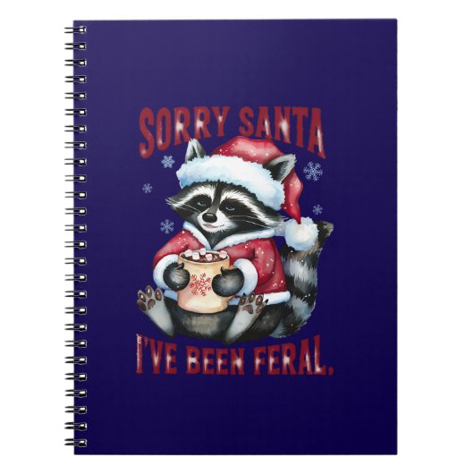 Niedliches Weihnachtsfest Raccoon Funny Quote Spir Notizblock (Vorderseite)