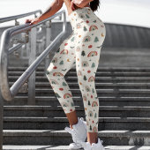 Niedliches Weihnachtsfest Rainbows Holidays Muster Leggings