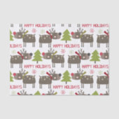 Niedliches Weihnachtsfest Rentier Rustikal Seidenpapier (Vorderseite)