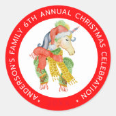 Niedliches Weihnachtsfest Runder Aufkleber (Vorderseite)