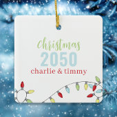 Niedliches WeihnachtsFoto Farbenfrohe Weihnachtssa Keramikornament