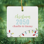 Niedliches WeihnachtsFoto Farbenfrohe Weihnachtssa Keramikornament