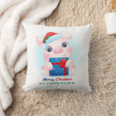 Niedliches Weihnachtsgebäck Baby Pig Kinderzimmer Kissen (Decke)