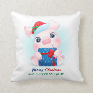 Niedliches Weihnachtsgebäck  Baby Pig Kinderzimmer Kissen