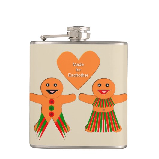 Niedliches Weihnachtsgebäck Flachmann (Vorderseite)