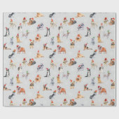 Niedliches Weihnachtsgebäck Geschenkpapier (Flach)