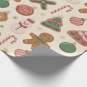 Niedliches Weihnachtsgebäck Geschenkpapier