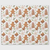 Niedliches Weihnachtsgebäck Geschenkpapier (Flach)