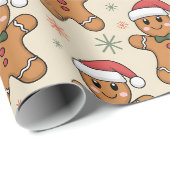 Niedliches Weihnachtsgebäck Geschenkpapier (Rolleneckpunkt)