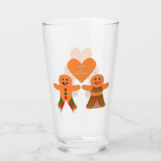 Niedliches Weihnachtsgebäck Glas (Rückseite)