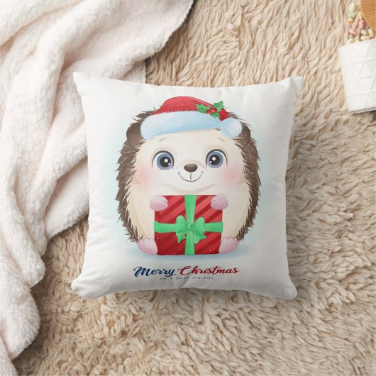 Niedliches Weihnachtsgebäck Igel Kinderzimmer Kissen (Decke)