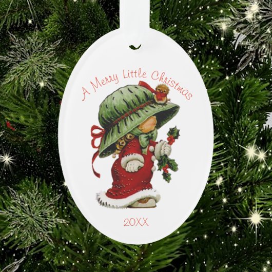Niedliches Weihnachtsgebäck in Rot-Akrylenverzieru Ornament