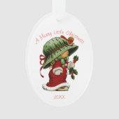 Niedliches Weihnachtsgebäck in Rot-Akrylenverzieru Ornament (Vorderseite)