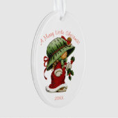 Niedliches Weihnachtsgebäck in Rot-Akrylenverzieru Ornament (Vorderseite)