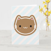 Niedliches Weihnachtsgebäck Katze Karte (Gelbe Blume)