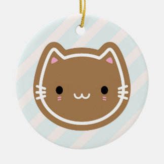 Niedliches Weihnachtsgebäck Katze Keramik Ornament