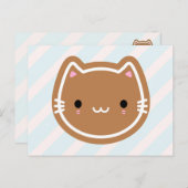 Niedliches Weihnachtsgebäck Katze Postkarte (Vorne/Hinten)