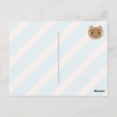 Niedliches Weihnachtsgebäck Katze Postkarte (Rückseite)