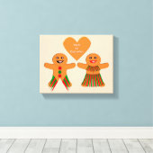 Niedliches Weihnachtsgebäck Leinwanddruck (Insitu (Holzboden))