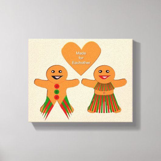 Niedliches Weihnachtsgebäck Leinwanddruck (Vorderseite)