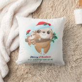 Niedliches Weihnachtsgebäck Mama & Baby Sloth Kind Kissen (Decke)