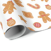 Niedliches Weihnachtsgebäck Man Cookies Muster Geschenkpapier (Rolleneckpunkt)