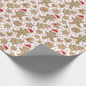 Niedliches Weihnachtsgebäck Man Pattern Geschenkpapier (Ecke)