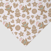 Niedliches Weihnachtsgebäck Man Pattern Seidenpapier (Detail)