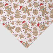 Niedliches Weihnachtsgebäck Man Pattern Seidenpapier (Detail)