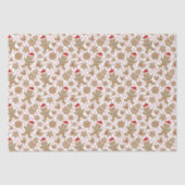 Niedliches Weihnachtsgebäck Man Pattern Seidenpapier (Vorderseite)