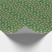 Niedliches Weihnachtsgebäck Männer Schneeflocken Geschenkpapier (Ecke)