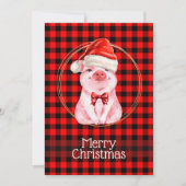 Niedliches Weihnachtsgebäck mit Buffalo Kariertes Feiertagskarte (Vorderseite)