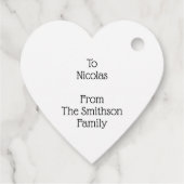 Niedliches Weihnachtsgebäck mit Buffalo Kariertes Geschenkanhänger (Rückseite)