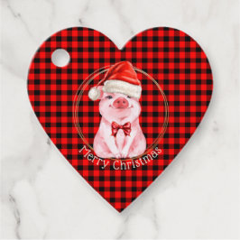 Niedliches Weihnachtsgebäck mit Buffalo Kariertes  Geschenkanhänger