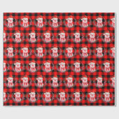 Niedliches Weihnachtsgebäck mit Buffalo Kariertes  Geschenkpapier (Flach)