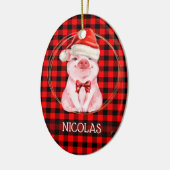 Niedliches Weihnachtsgebäck mit Buffalo Kariertes  Keramik Ornament (Links)